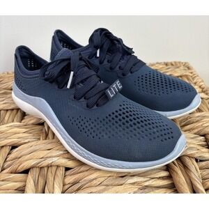 Crocs Sz 10 Womens Literide 360 Pacer‎  206705  Lace-Up Navy Blue Sneaker